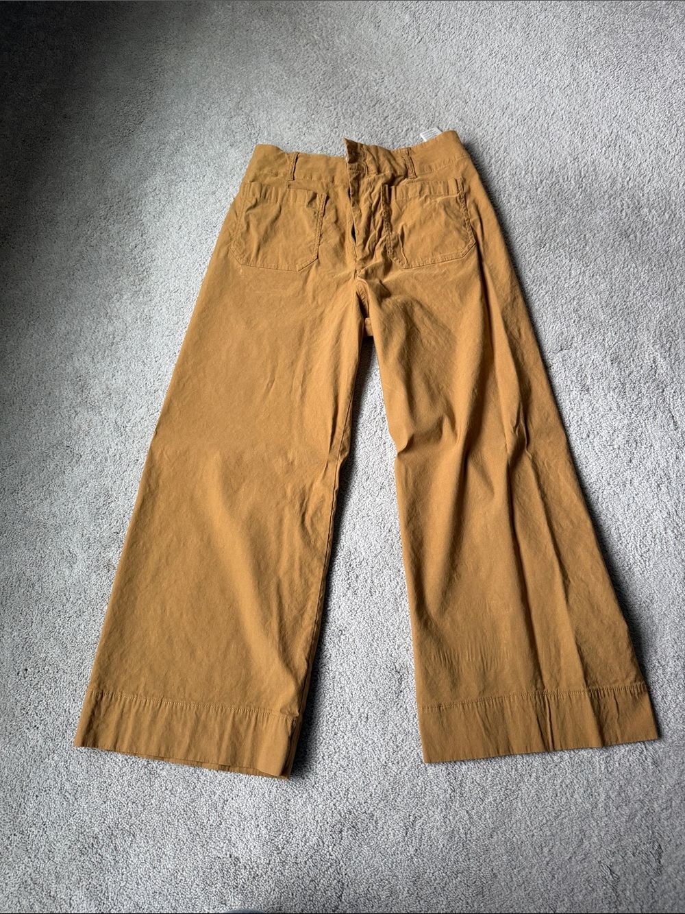 Maeve Wide-Leg High-Rise Trousers in Camel